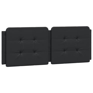 vidaXL Πλαίσιο Κρεβατιού με Κεφαλάρι Μαύρο 140x200 εκ. Συνθετικό Δέρμα