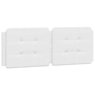 vidaXL Πλαίσιο Κρεβατιού με LED Λευκό 140x190 εκ. Συνθετικό Δέρμα
