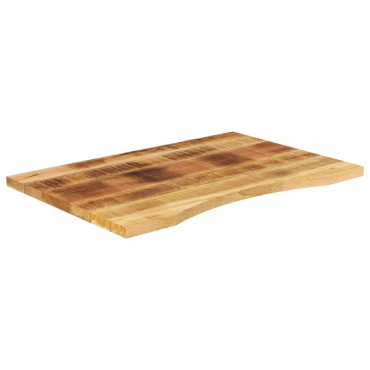 vidaXL Επιφάνεια Γραφείου Καμπύλη 100x60x2,5cm Μασίφ Ακατ. Μάνγκο