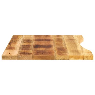 vidaXL Επιφάνεια Γραφείου Καμπύλη 100x60x2,5cm Μασίφ Ακατ. Μάνγκο