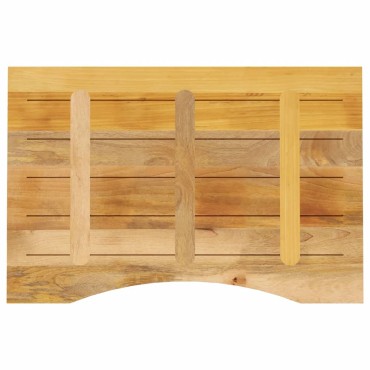 vidaXL Επιφάνεια Γραφείου Καμπύλη 100x60x2,5cm Μασίφ Ακατ. Μάνγκο