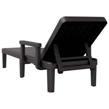 vidaXL Ξαπλώστρα Ρυθμιζόμενη σε 4 Ύψη 155,5x57x28cm Πολυπροπυλένιο 1 τεμ.