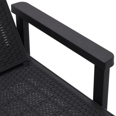 vidaXL Ξαπλώστρα Ρυθμιζόμενη σε 4 Ύψη 155,5x57x28cm Πολυπροπυλένιο 1 τεμ.