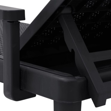 vidaXL Ξαπλώστρα Ρυθμιζόμενη σε 4 Ύψη 155,5x57x28cm Πολυπροπυλένιο 1 τεμ.
