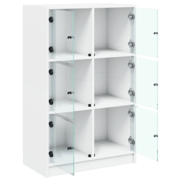 vidaXL Ντουλάπι με Πόρτες Λευκό 68x37x109cm από Επεξεργασμένο Ξύλο 1 τεμ.