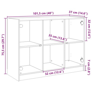 vidaXL Συρταριέρα Λευκή 102x37x75,5cm από Επεξεργασμένο Ξύλο 1 τεμ.