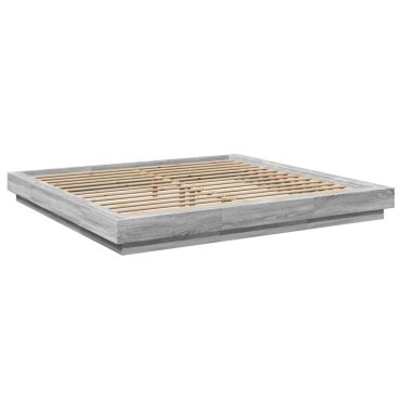 vidaXL Πλαίσιο Κρεβατιού Γκρι Sonoma 180x200 εκ. Επεξεργασμένο Ξύλο