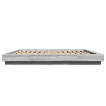 vidaXL Πλαίσιο Κρεβατιού Γκρι Sonoma 180x200 εκ. Επεξεργασμένο Ξύλο