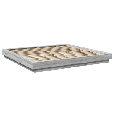 vidaXL Πλαίσιο Κρεβατιού Γκρι Sonoma 180x200 εκ. Επεξεργασμένο Ξύλο