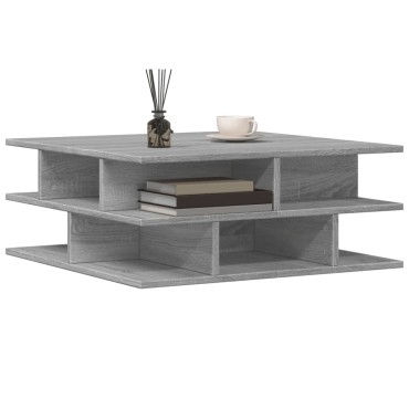 vidaXL Τραπεζάκι Σαλονιού Γκρι Sonoma 70x70x29cm Επεξεργασμένο Ξύλο 1 τεμ.