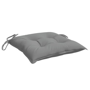 vidaXL Μαξιλάρια Καρέκλας Κήπου 6 τεμ. Γκρι 40x40x7cm Υφασμάτινα