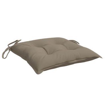 vidaXL Μαξιλάρια Καρέκλας Κήπου 2 τεμ. Taupe 40x40x7cm Υφασμάτινα