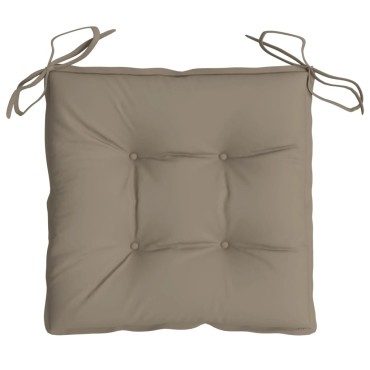 vidaXL Μαξιλάρια Καρέκλας Κήπου 2 τεμ. Taupe 40x40x7cm Υφασμάτινα