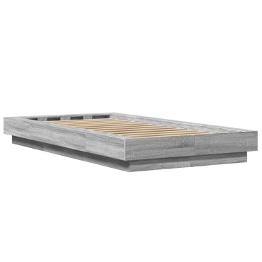 vidaXL Πλαίσιο Κρεβατιού Γκρι Sonoma 100x200 εκ. Επεξεργασμένο Ξύλο