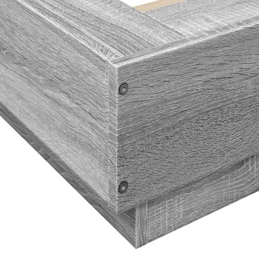 vidaXL Πλαίσιο Κρεβατιού Γκρι Sonoma 100x200 εκ. Επεξεργασμένο Ξύλο