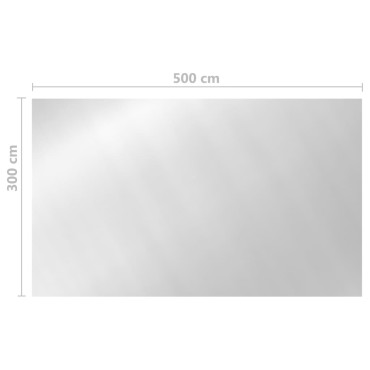 vidaXL Κάλυμμα Πισίνας Ορθογώνιο Ασημί 500x300 εκ. από Πολυαιθυλένιο