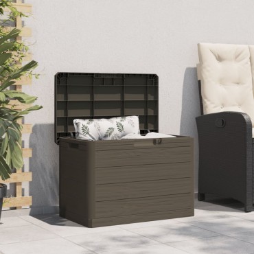 vidaXL Κουτί Μαξιλαριών Εξ Χώρου Καφέ 77,5x44,5x53cm Πολυπροπυλένιο