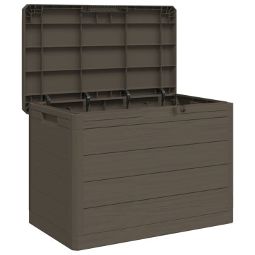 vidaXL Κουτί Μαξιλαριών Εξ Χώρου Καφέ 77,5x44,5x53cm Πολυπροπυλένιο