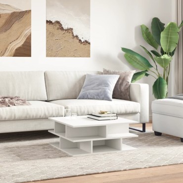 vidaXL Τραπεζάκι Σαλονιού Λευκό 70x70x29cm Επεξεργασμένο Ξύλο 1 τεμ.