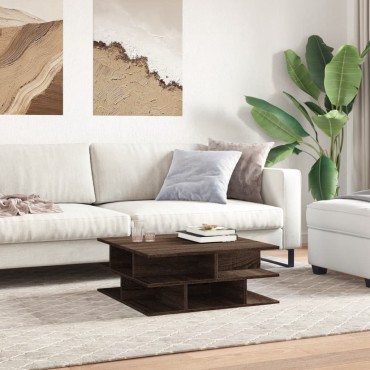 vidaXL Τραπεζάκι Σαλονιού Καφέ Δρυς 70x70x29cm από Επεξεργ. Ξύλο 1 τεμ.
