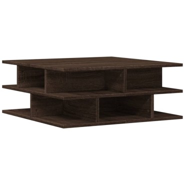 vidaXL Τραπεζάκι Σαλονιού Καφέ Δρυς 70x70x29cm από Επεξεργ. Ξύλο 1 τεμ.