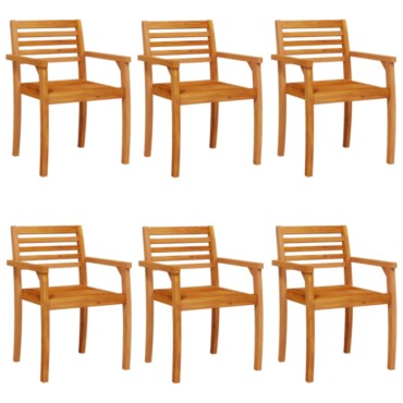 vidaXL Καρέκλες Κήπου 6 τεμ. 59x55x85cm από Μασίφ Ξύλο Ακακίας