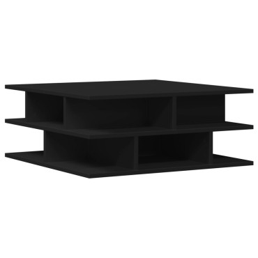 vidaXL Τραπεζάκι Σαλονιού Μαύρο 70x70x29cm Επεξεργασμένο Ξύλο 1 τεμ.