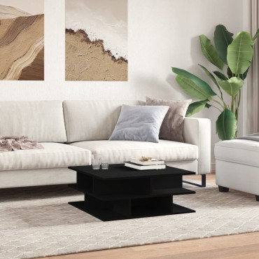 vidaXL Τραπεζάκι Σαλονιού Μαύρο 70x70x29cm Επεξεργασμένο Ξύλο 1 τεμ.