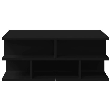 vidaXL Τραπεζάκι Σαλονιού Μαύρο 70x70x29cm Επεξεργασμένο Ξύλο 1 τεμ.