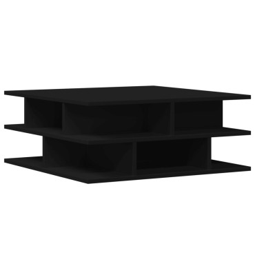 vidaXL Τραπεζάκι Σαλονιού Μαύρο 70x70x29cm Επεξεργασμένο Ξύλο 1 τεμ.
