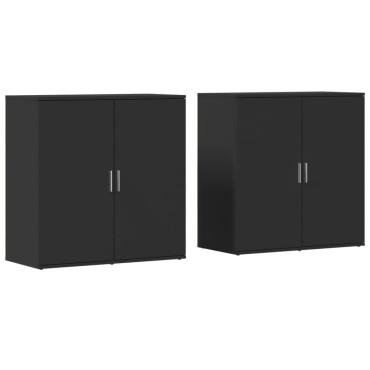 vidaXL Βοηθητικά Ντουλάπια 2 τεμ. 79x38x80cm από Επεξεργασμένο Ξύλο
