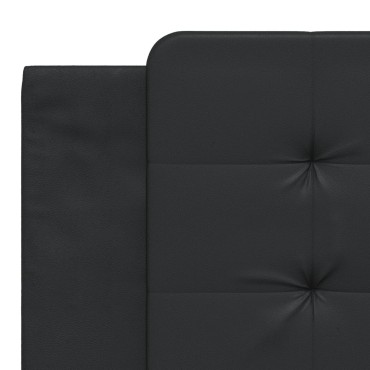vidaXL Πλαίσιο Κρεβατιού με Κεφαλάρι Μαύρο 180x200 εκ. Συνθετικό Δέρμα