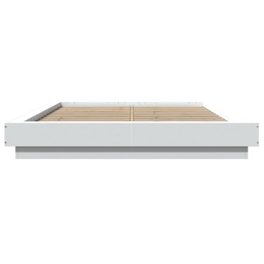 vidaXL Πλαίσιο Κρεβατιού Λευκό 140 x 200 εκ. Επεξεργ. Ξύλο