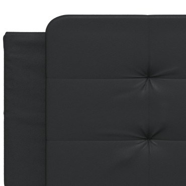 vidaXL Πλαίσιο Κρεβατιού με Κεφαλάρι Μαύρο 160x200 εκ. Συνθετικό Δέρμα
