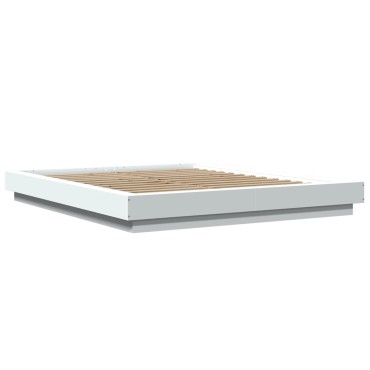 vidaXL Πλαίσιο Κρεβατιού Λευκό 160 x 200 εκ. από Επεξεργασμένο Ξύλο