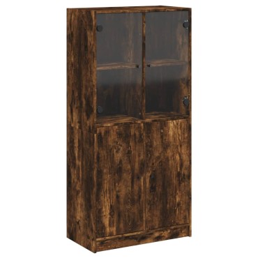 vidaXL Ντουλάπα με Πόρτες Καπν. Δρυς 68x37x142cm Επεξεργασμένο Ξύλο 1 τεμ.