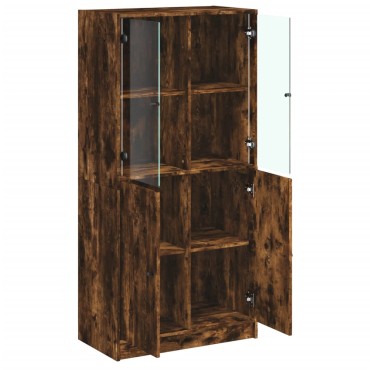 vidaXL Ντουλάπα με Πόρτες Καπν. Δρυς 68x37x142cm Επεξεργασμένο Ξύλο 1 τεμ.