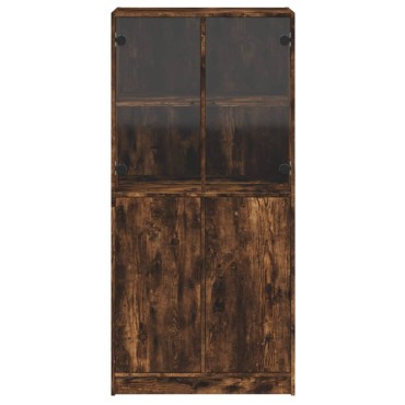 vidaXL Ντουλάπα με Πόρτες Καπν. Δρυς 68x37x142cm Επεξεργασμένο Ξύλο 1 τεμ.