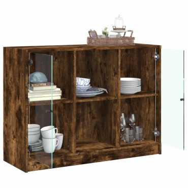 vidaXL Μπουφές Καπνιστή Δρυς 102x37x75,5cm Επεξεργασμένο Ξύλο 1 τεμ.