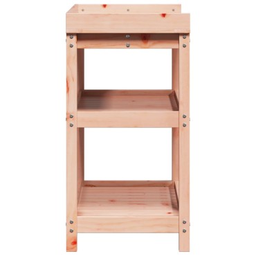 vidaXL Τραπέζι Κηπουρικής με Ράφια 82,5x45x86,5 εκ. Μασίφ Ψευδότσουγκα