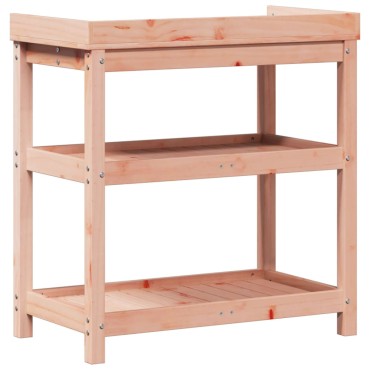 vidaXL Τραπέζι Κηπουρικής με Ράφια 82,5x45x86,5 εκ. Μασίφ Ψευδότσουγκα