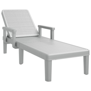 vidaXL Ξαπλώστρα Ρυθμιζόμενη σε 4 Ύψη 155,5x57x28cm Πολυπροπυλένιο 1 τεμ.