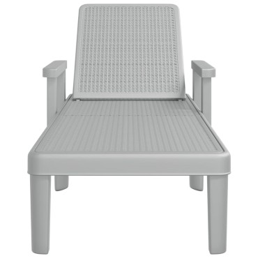 vidaXL Ξαπλώστρα Ρυθμιζόμενη σε 4 Ύψη 155,5x57x28cm Πολυπροπυλένιο 1 τεμ.
