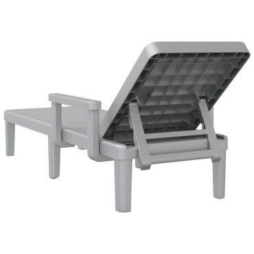 vidaXL Ξαπλώστρα Ρυθμιζόμενη σε 4 Ύψη 155,5x57x28cm Πολυπροπυλένιο 1 τεμ.