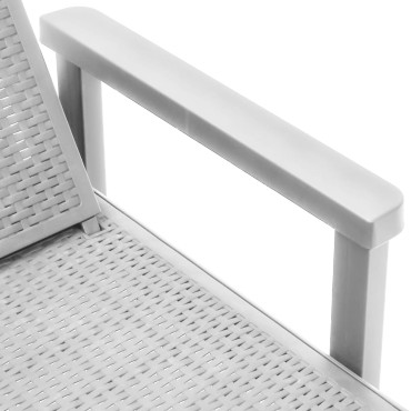 vidaXL Ξαπλώστρα Ρυθμιζόμενη σε 4 Ύψη 155,5x57x28cm Πολυπροπυλένιο 1 τεμ.