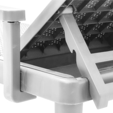 vidaXL Ξαπλώστρα Ρυθμιζόμενη σε 4 Ύψη 155,5x57x28cm Πολυπροπυλένιο 1 τεμ.
