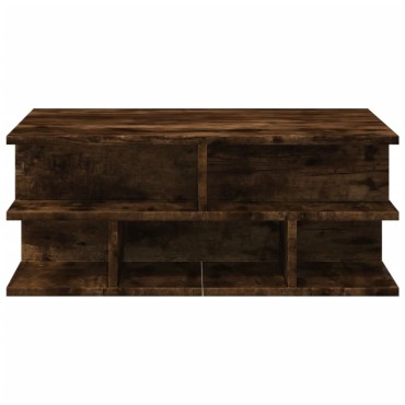 vidaXL Τραπεζάκι Σαλονιού Καπνιστή Δρυς 70x70x29cm Επεξεργασμ. Ξύλο 1 τεμ.