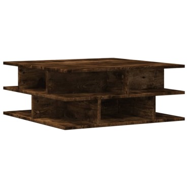 vidaXL Τραπεζάκι Σαλονιού Καπνιστή Δρυς 70x70x29cm Επεξεργασμ. Ξύλο 1 τεμ.