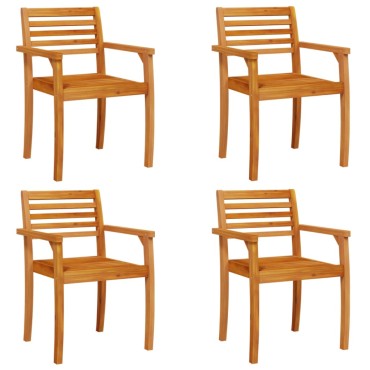 vidaXL Καρέκλες Κήπου 4 τεμ. 59x55x85cm από Μασίφ Ξύλο Ακακίας