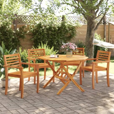 vidaXL Καρέκλες Κήπου 4 τεμ. 59x55x85cm από Μασίφ Ξύλο Ακακίας